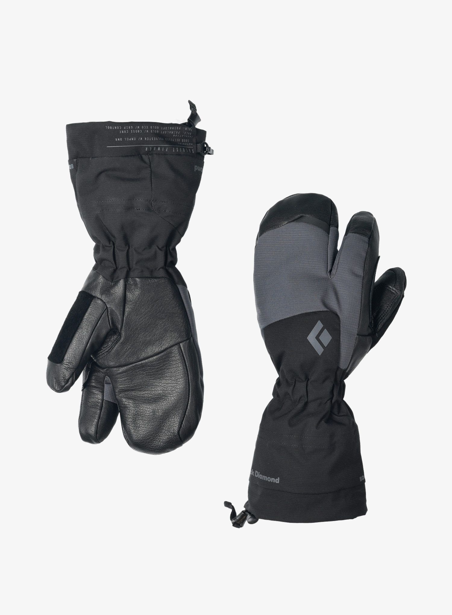 Rukavice na hory Black Diamond Soloist Finger - black/black