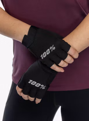 Bezprsté rukavice 100% Exceeda Gel Short Finger Gloves - black