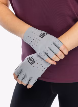 Bezprsté rukavice 100% Sling Bike Short Finger Gloves - grey