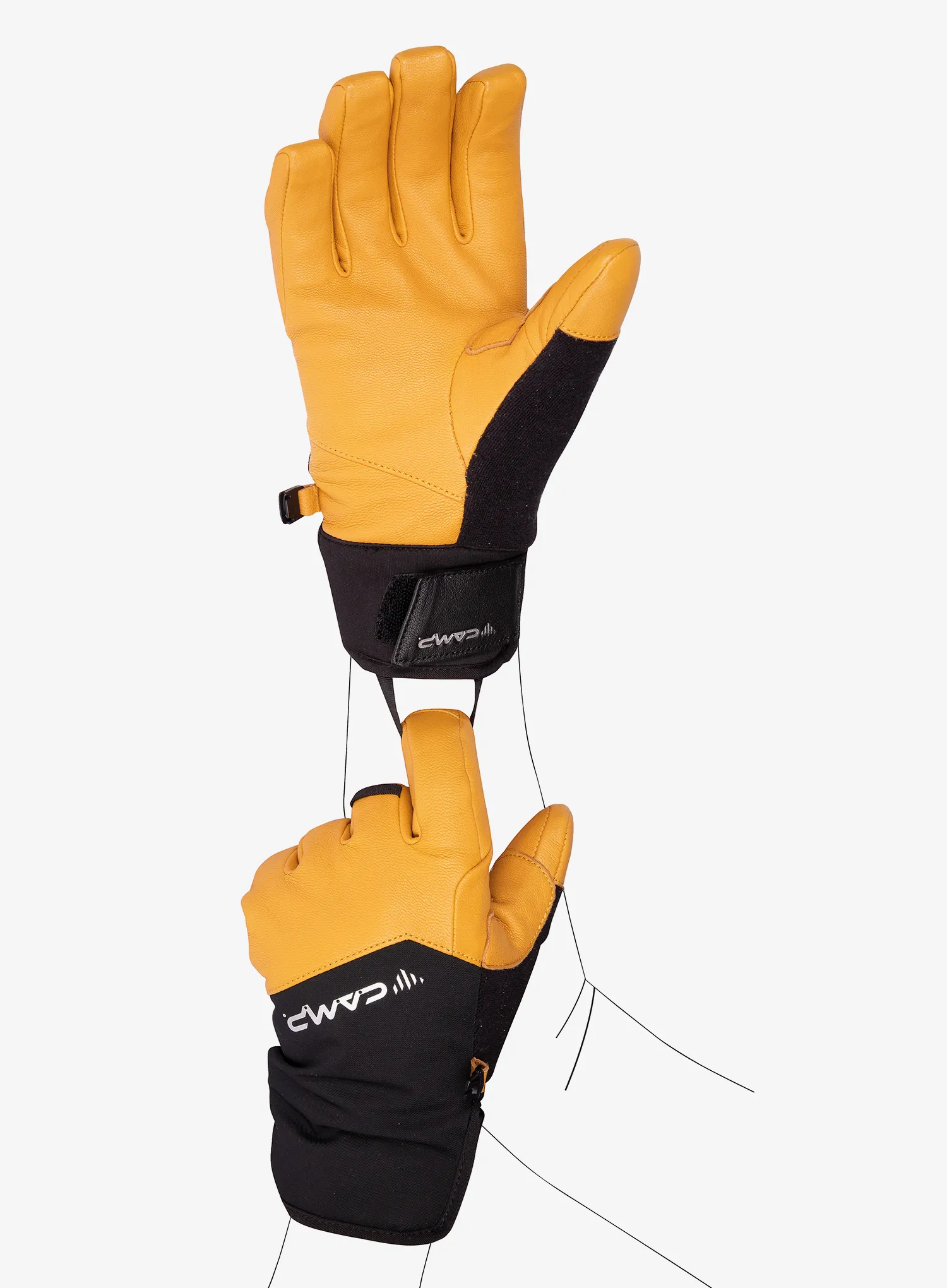 Rukavice Camp G Crest - black/yellow