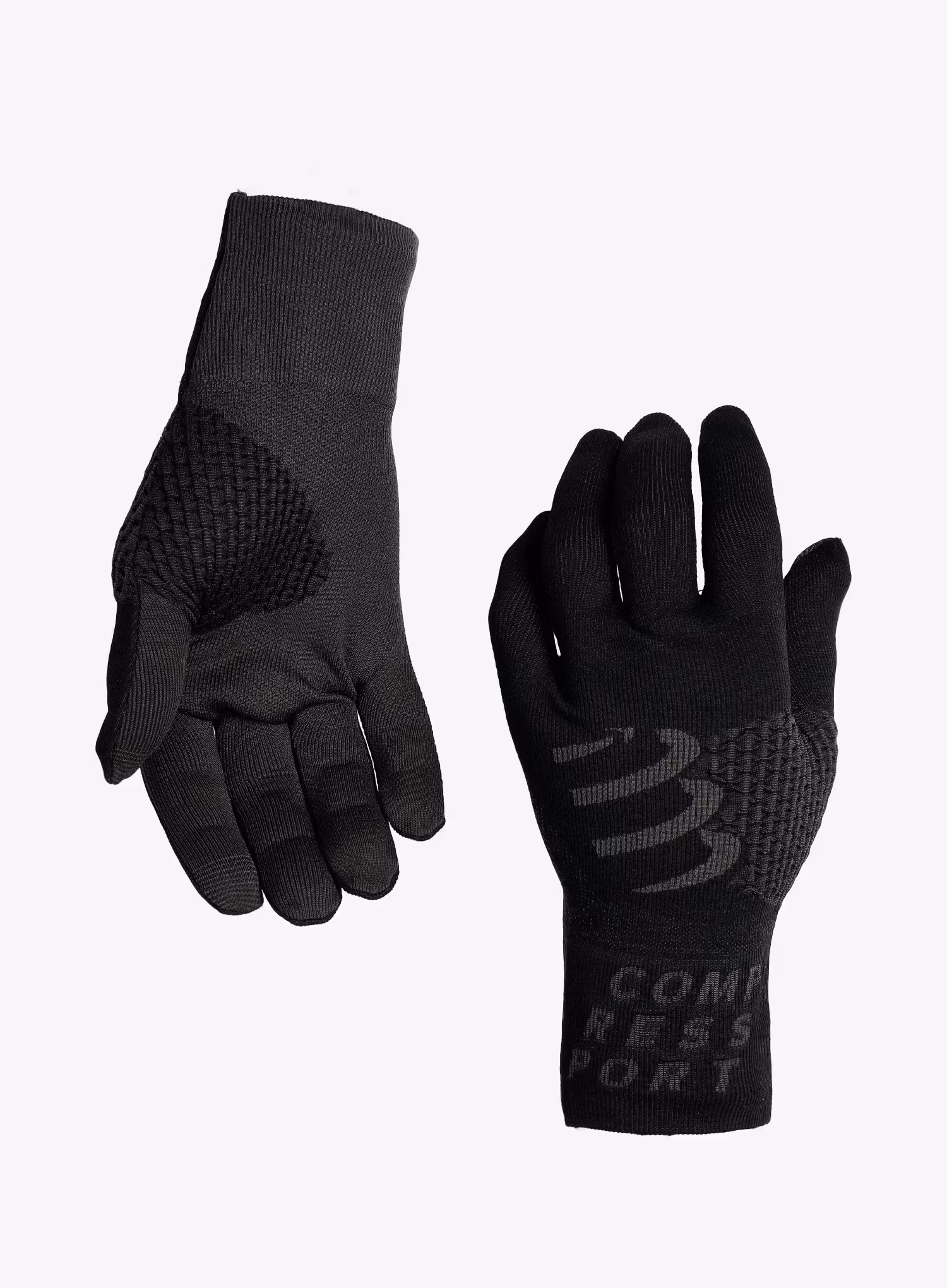 Běžecké rukavice Compressport 3D Thermo Gloves - black/black