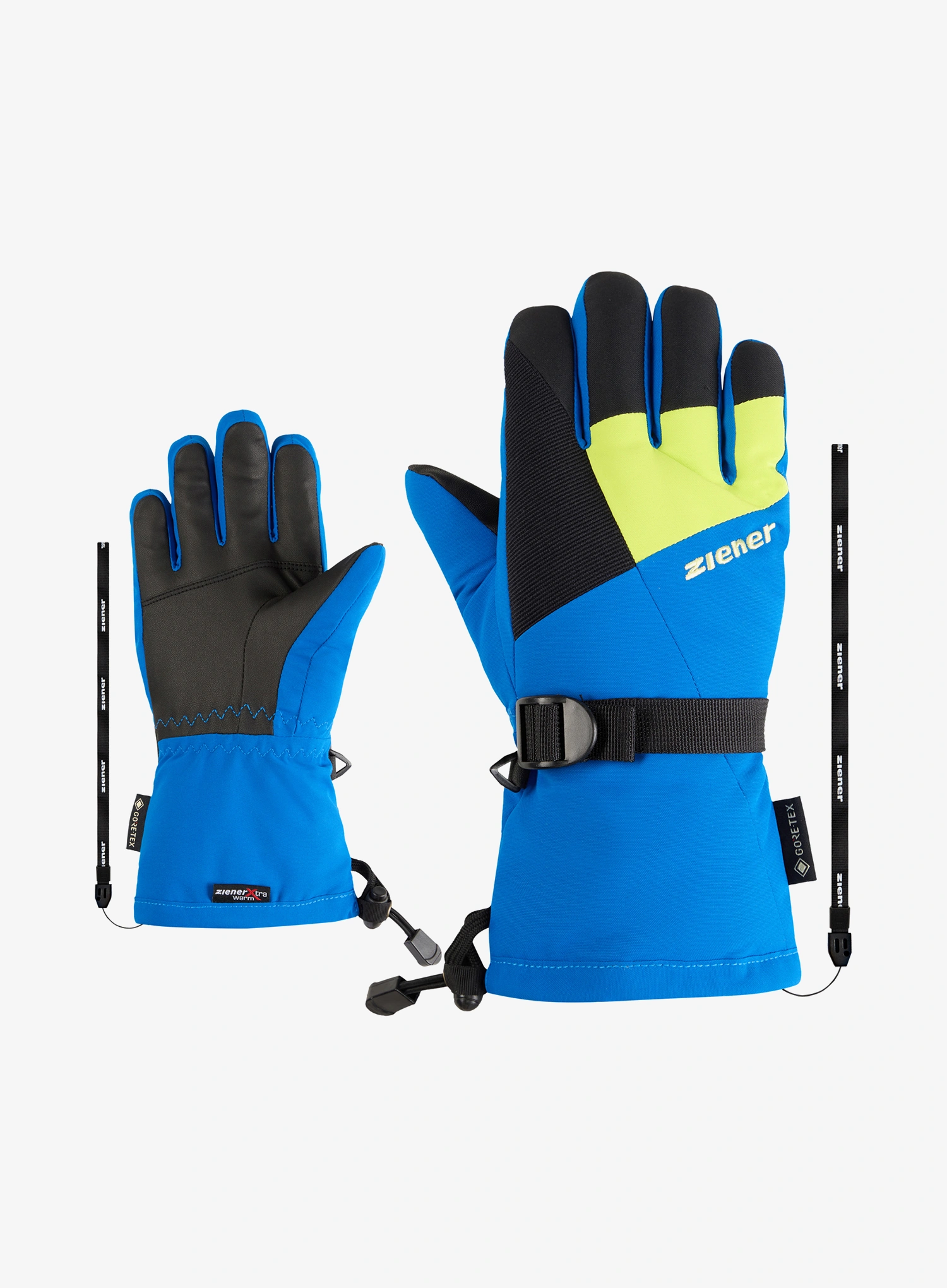 Dětské rukavice Ziener Lani GTX Junior - black/persian blue