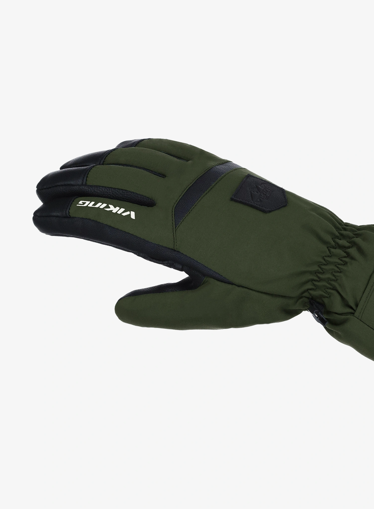 Rukavice na lyže Viking Lars Ski - green/black leather
