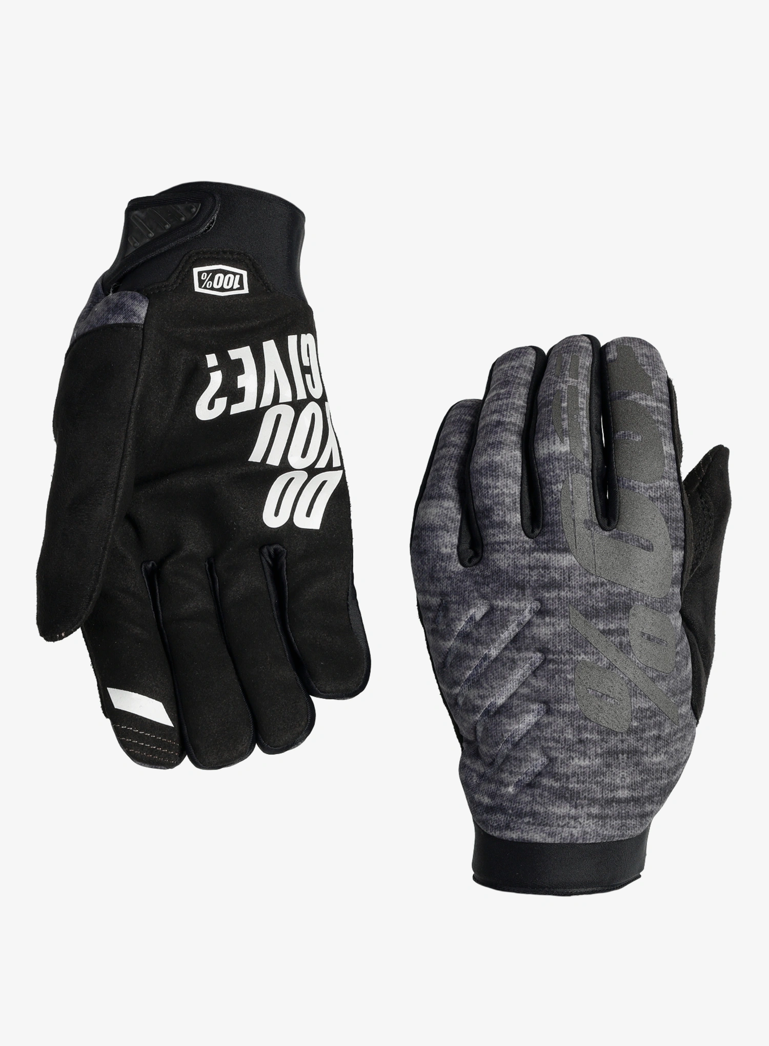 Rukavice na kolo 100% Brisker Gloves - heather grey