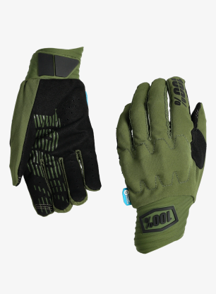 Rukavice na kolo 100% Cognito Smart Shock - army green