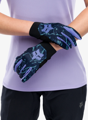 Cyklistické rukavice dámské Fox Ranger Glove Image Print - arctic blue