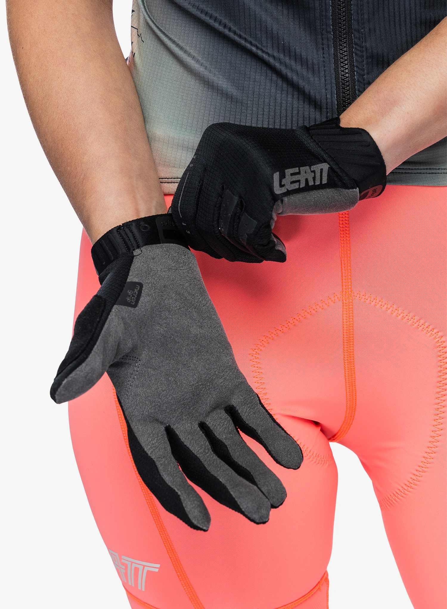 Cyklistické rukavice dámské Leatt Glove MTB 1.0 GripR - stealth