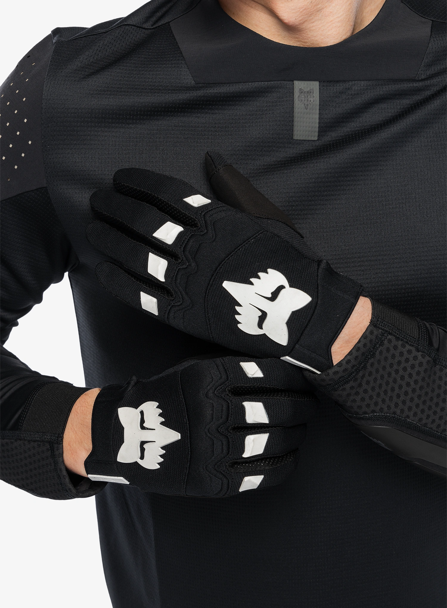 Rukavice na kolo Fox Dirtpaw Glove - black/black/white
