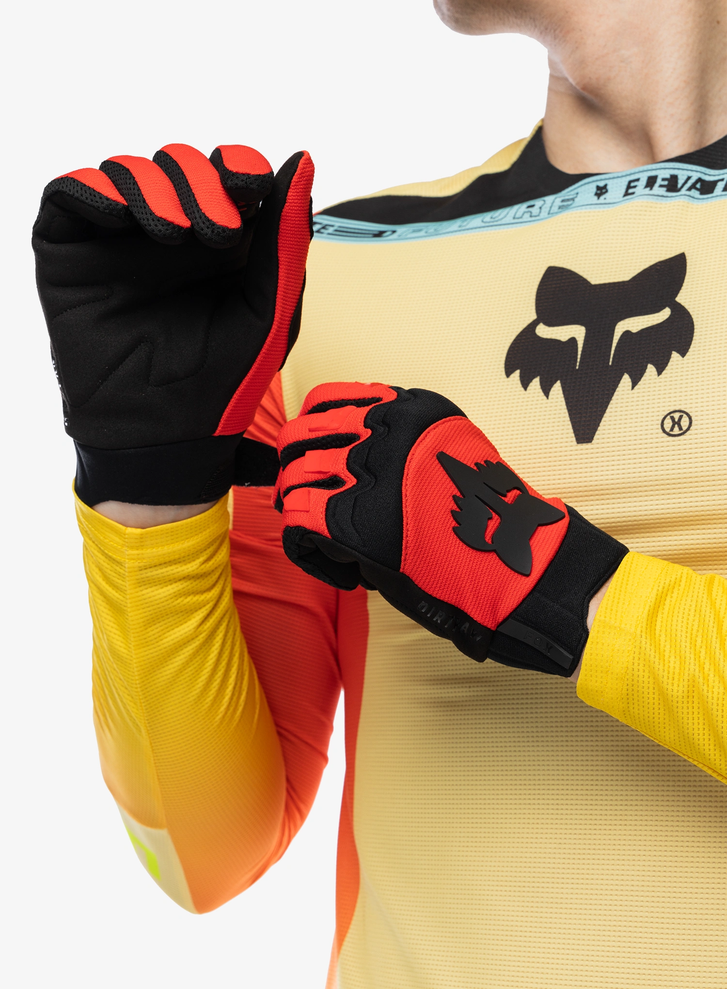 Rukavice na kolo Fox Dirtpaw Glove - fluo red