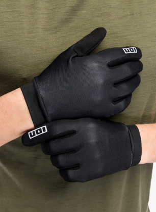 Rukavice na kolo ION Logo - black