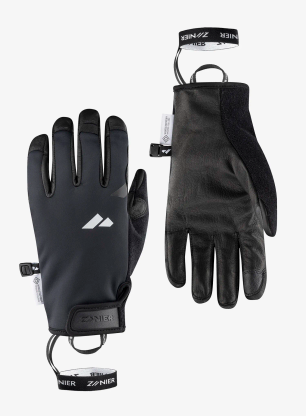 Softshellové rukavice Zanier Olperer.WS - black