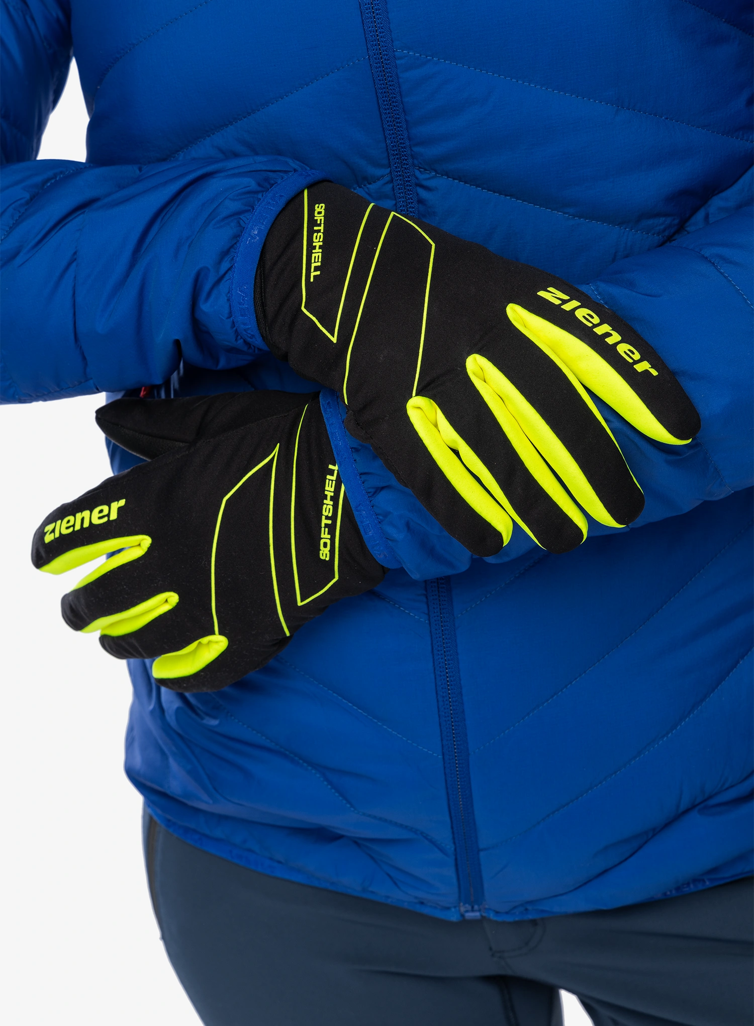 Softshellové rukavice Ziener Ilion AS - poison yellow