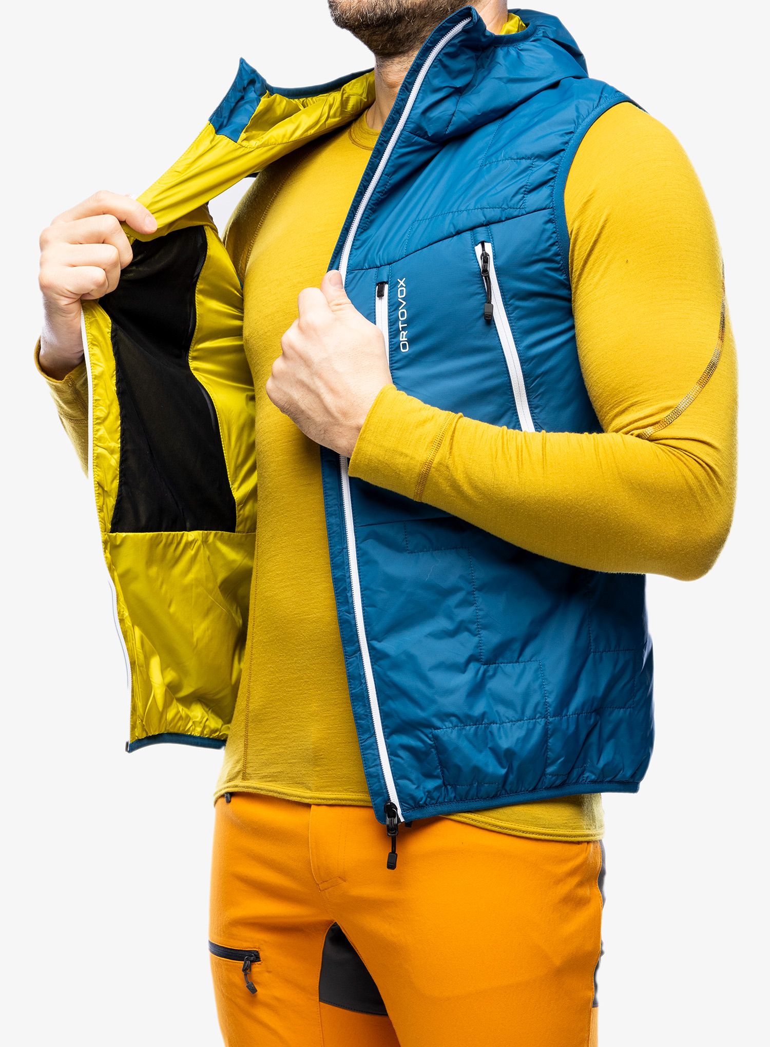 Zateplená vesta Ortovox Swisswool Piz Boe Vest - petrol blue