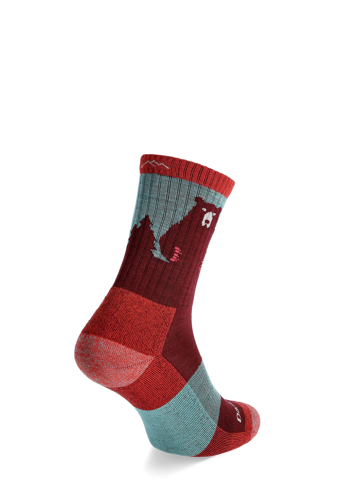 Trekingové ponožky Darn Tough Bear Town Micro Crew Lightweight - burgundy