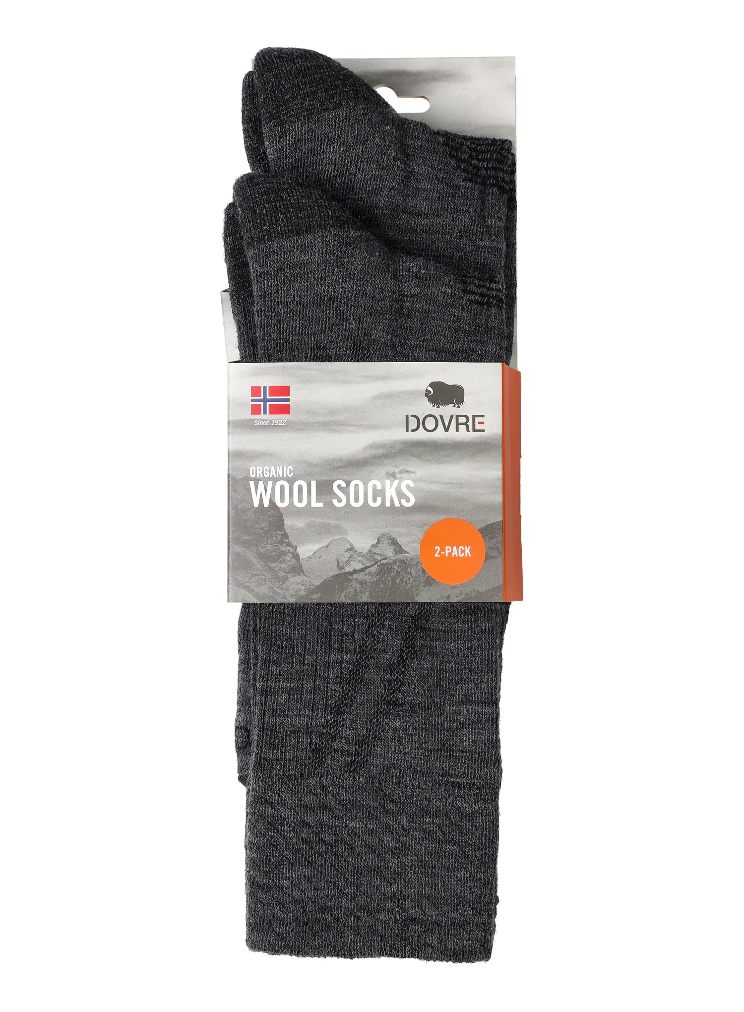 Trekové ponožky Dovre Terrysocks Org Wool 2-Pack - dark grey melange