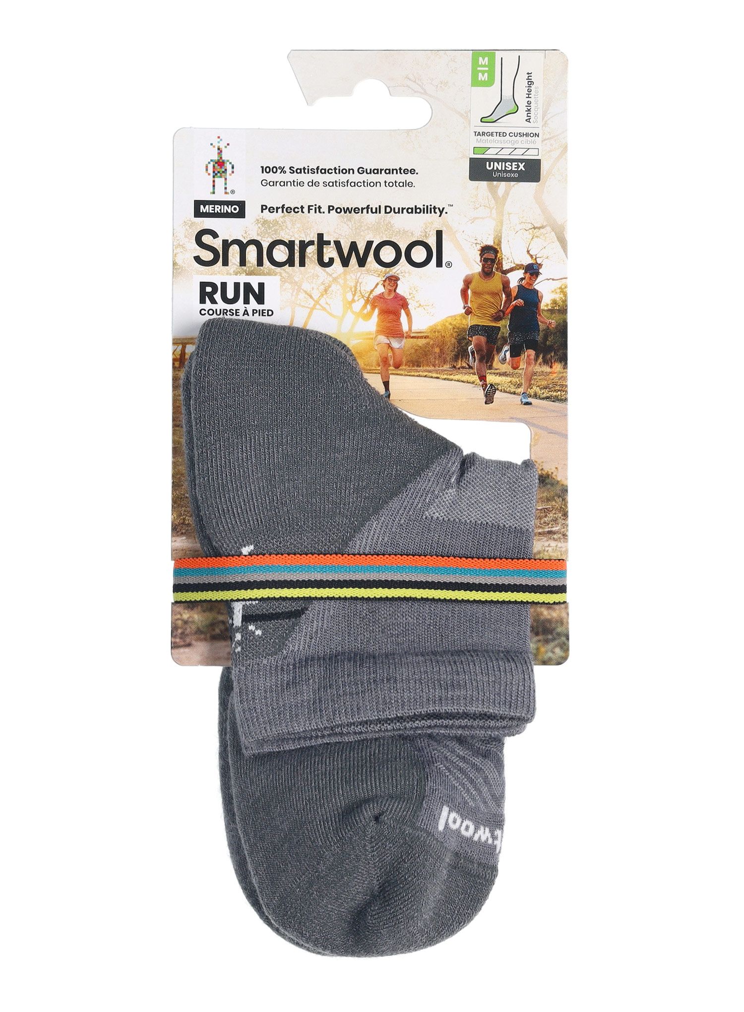 Běžecké ponožky Smartwool Run Targeted Cushion Ankle Socks - graphit
