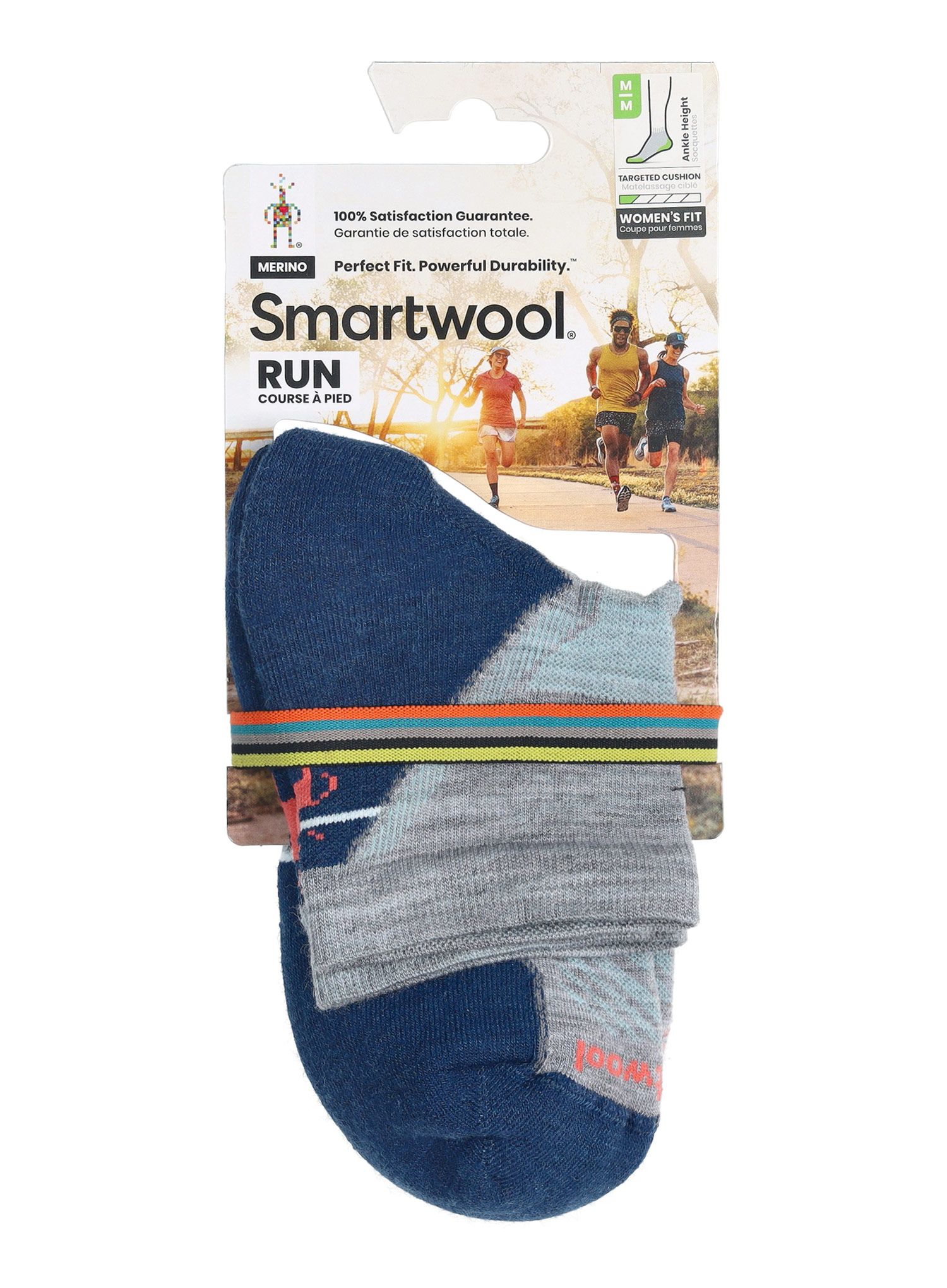 Dámské ponožky Smartwool Run Targeted Cushion Ankle Socks - l. gray