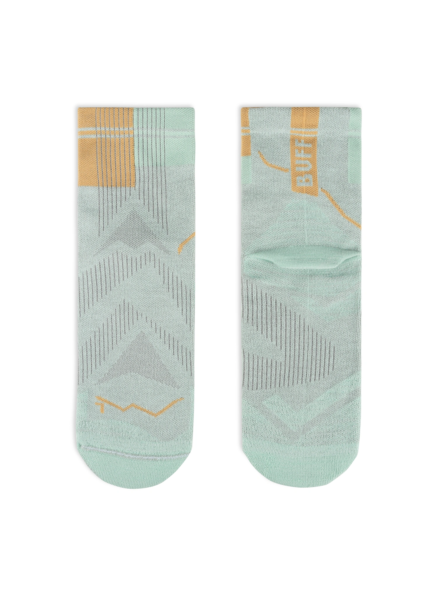 Ponožky na běhání Buff Coolnet Quarter Sock CQ - seagrove green