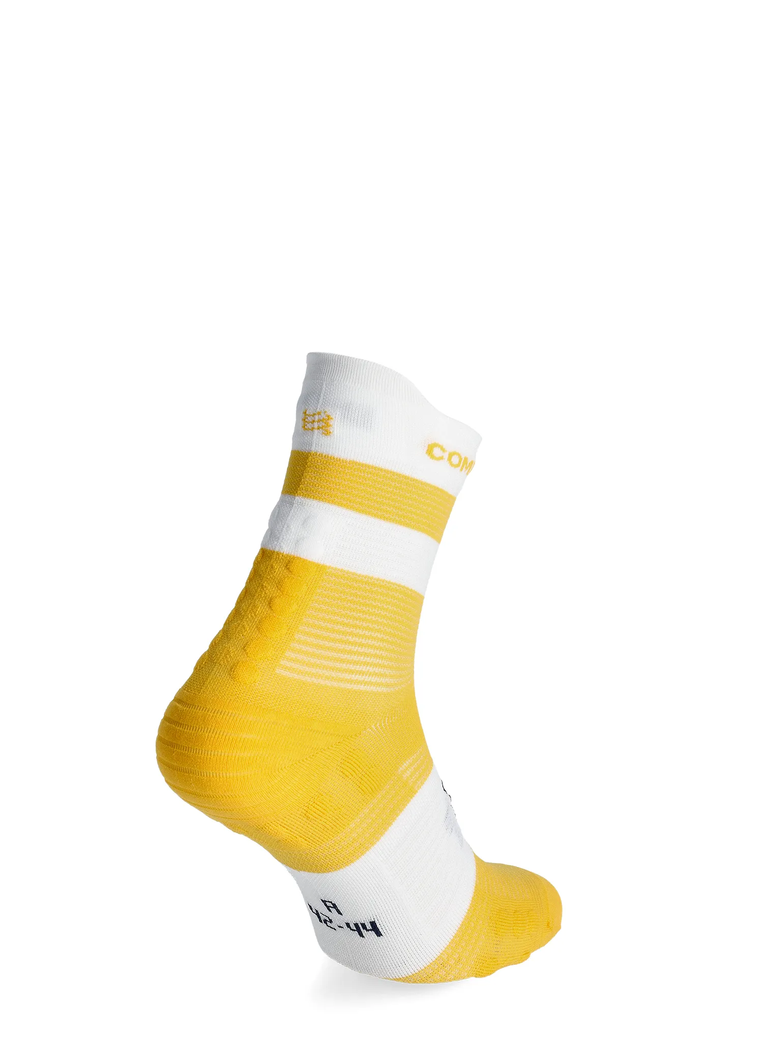Ponožky na běhání Compressport Pro Racing Socks v4.0 Run High - lemon/white