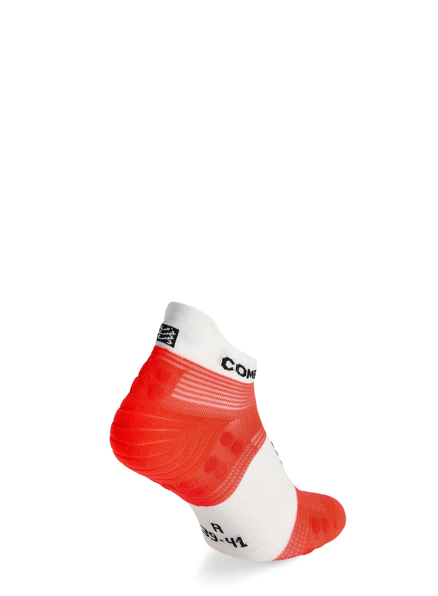 Ponožky na běhání Compressport Pro Racing Socks v4.0 Run Low - fluo red/white