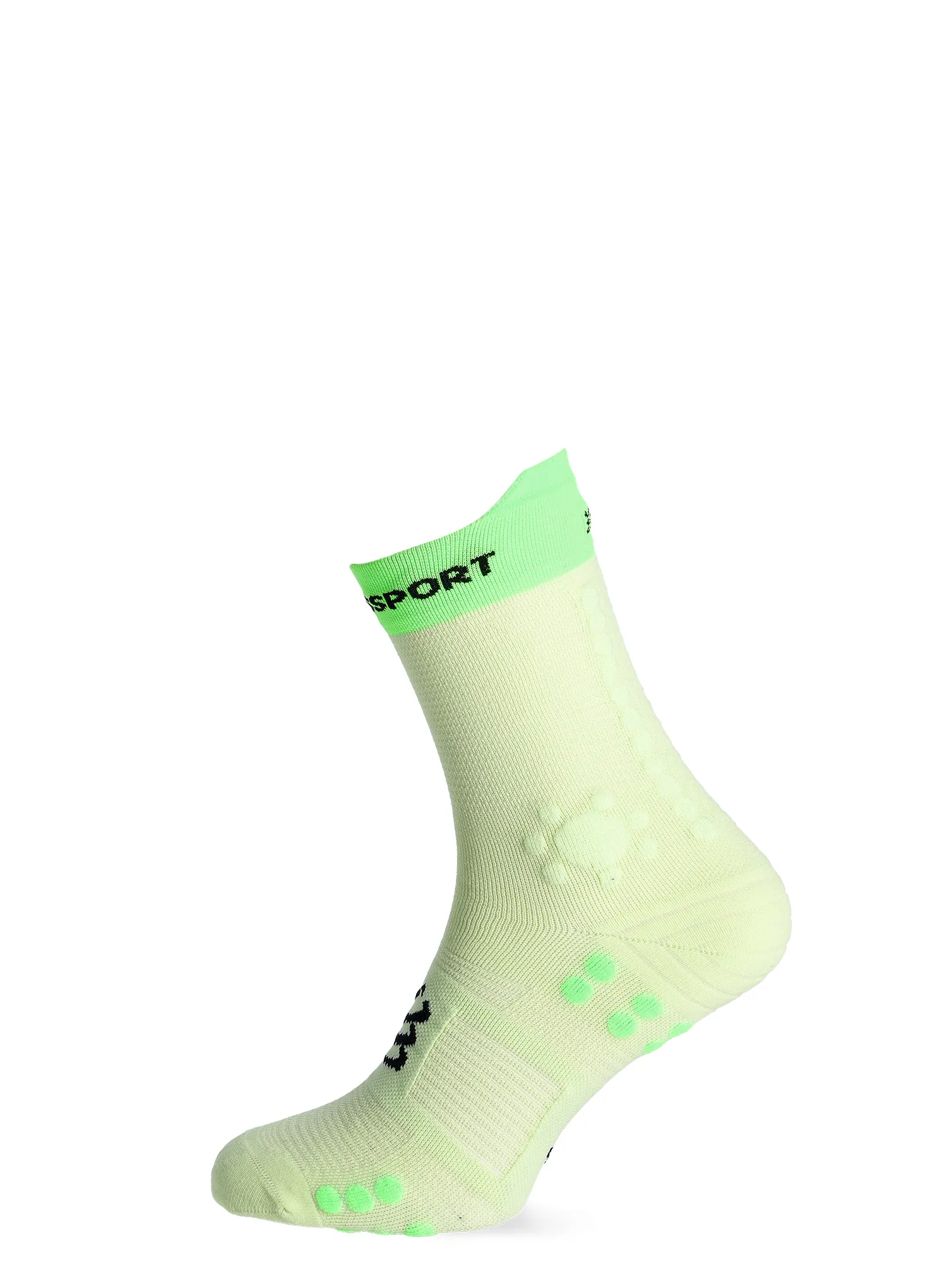 Ponožky na běhání Compressport Pro Racing Socks v4.0 Trail - lime/neon green
