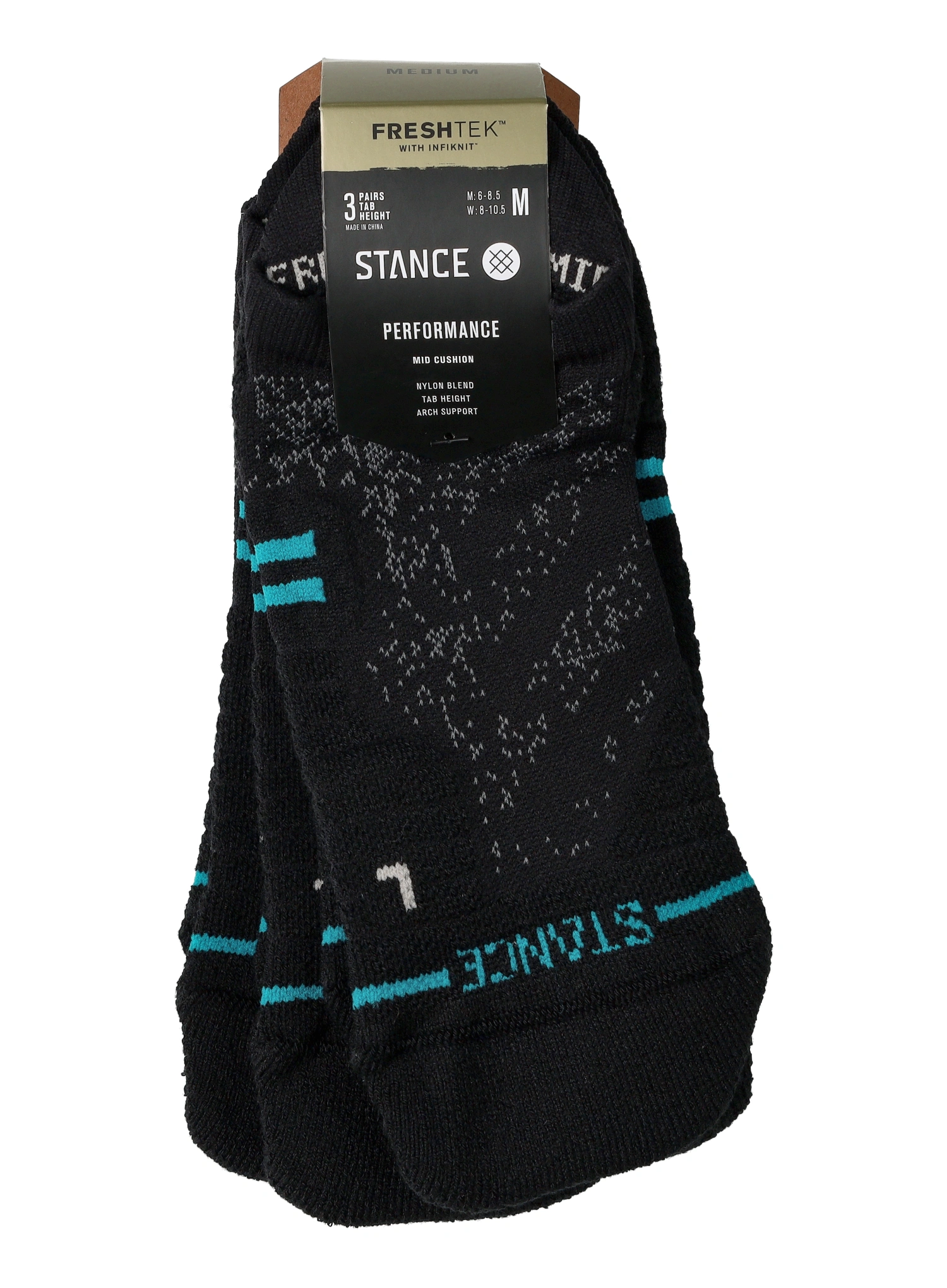 Ponožky na běhání Stance Athletic Tab 3 Pack - black