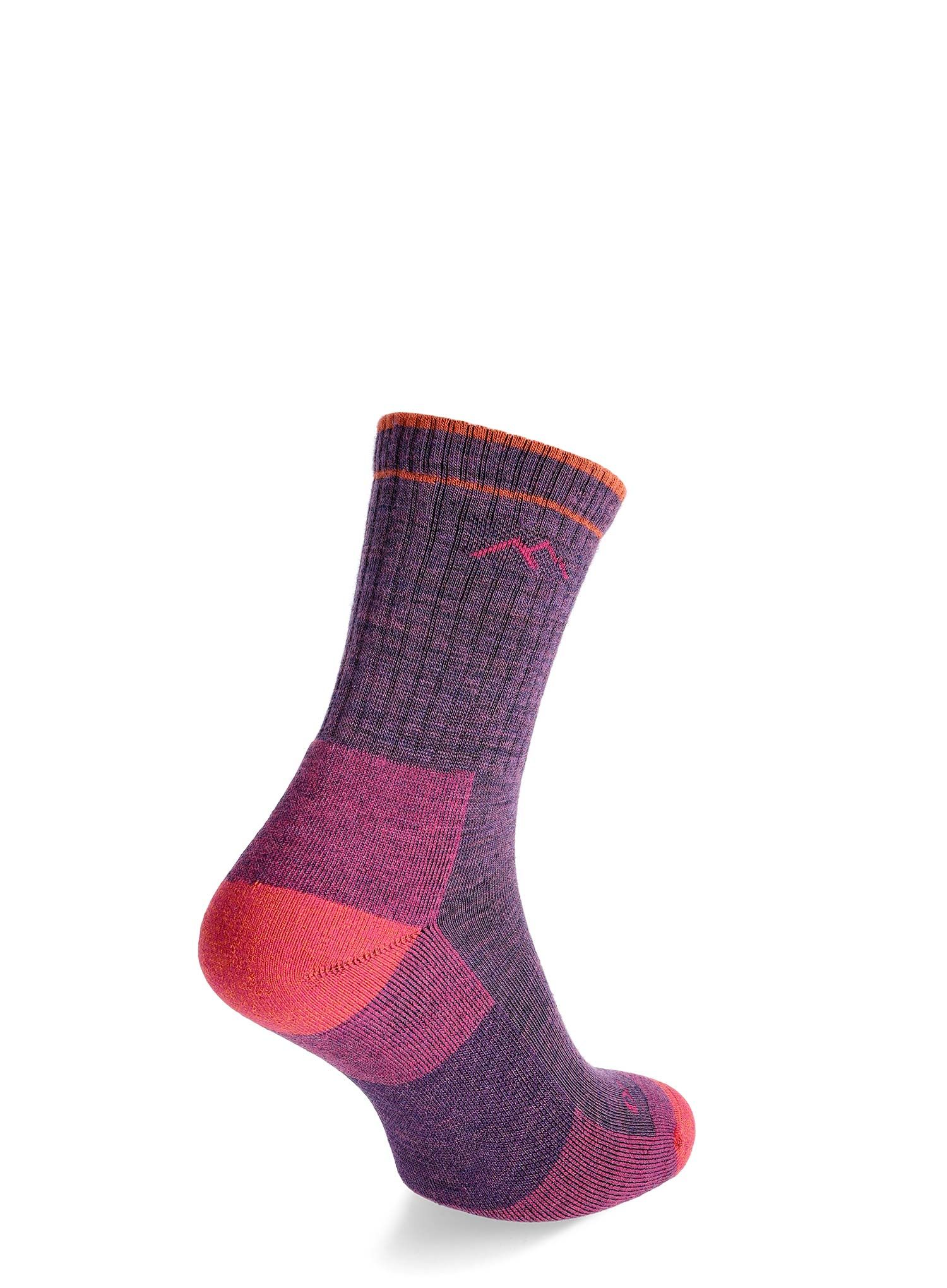 Dámské ponožky Darn Tough Hiker Micro Crew Midweight with Cushion - plum heather