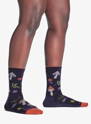 Dámské ponožky Darn Tough Shroom Bloom Crew Lightweight - blackberry