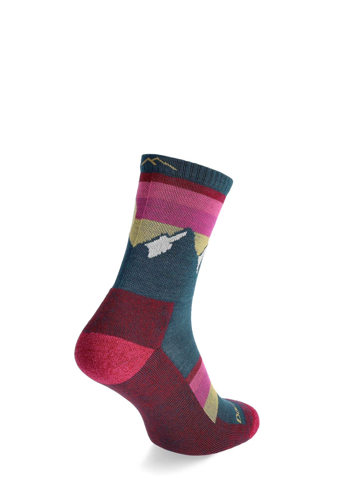 Dámské ponožky Darn Tough Sunset Ledge Micro Crew Lightweight with Cushion - dark teal
