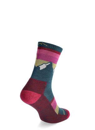 Dámské ponožky Darn Tough Sunset Ledge Micro Crew Lightweight with Cushion - dark teal