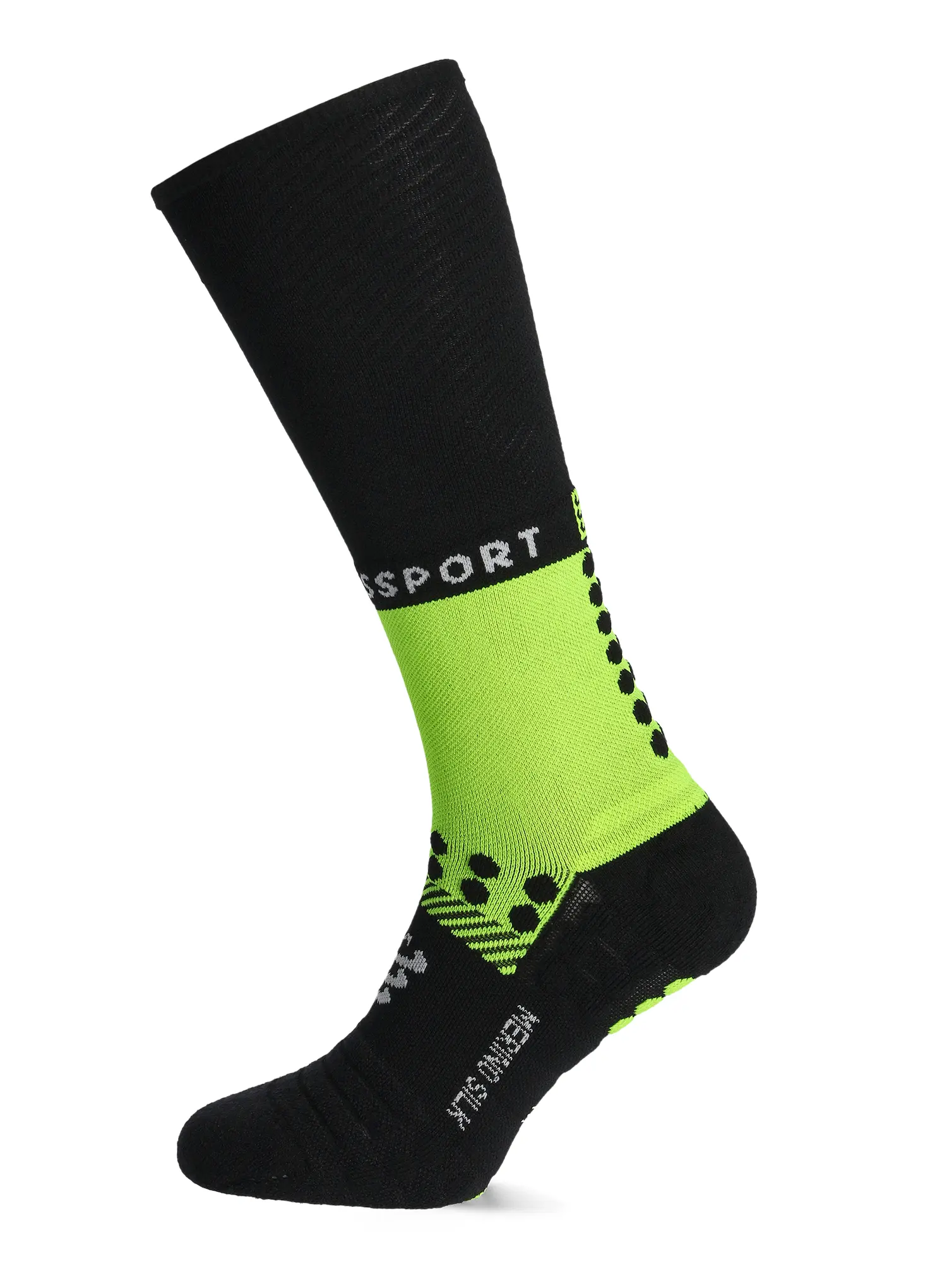 Běžecké ponožky Compressport Full Socks Winter Run - black/safe yellow