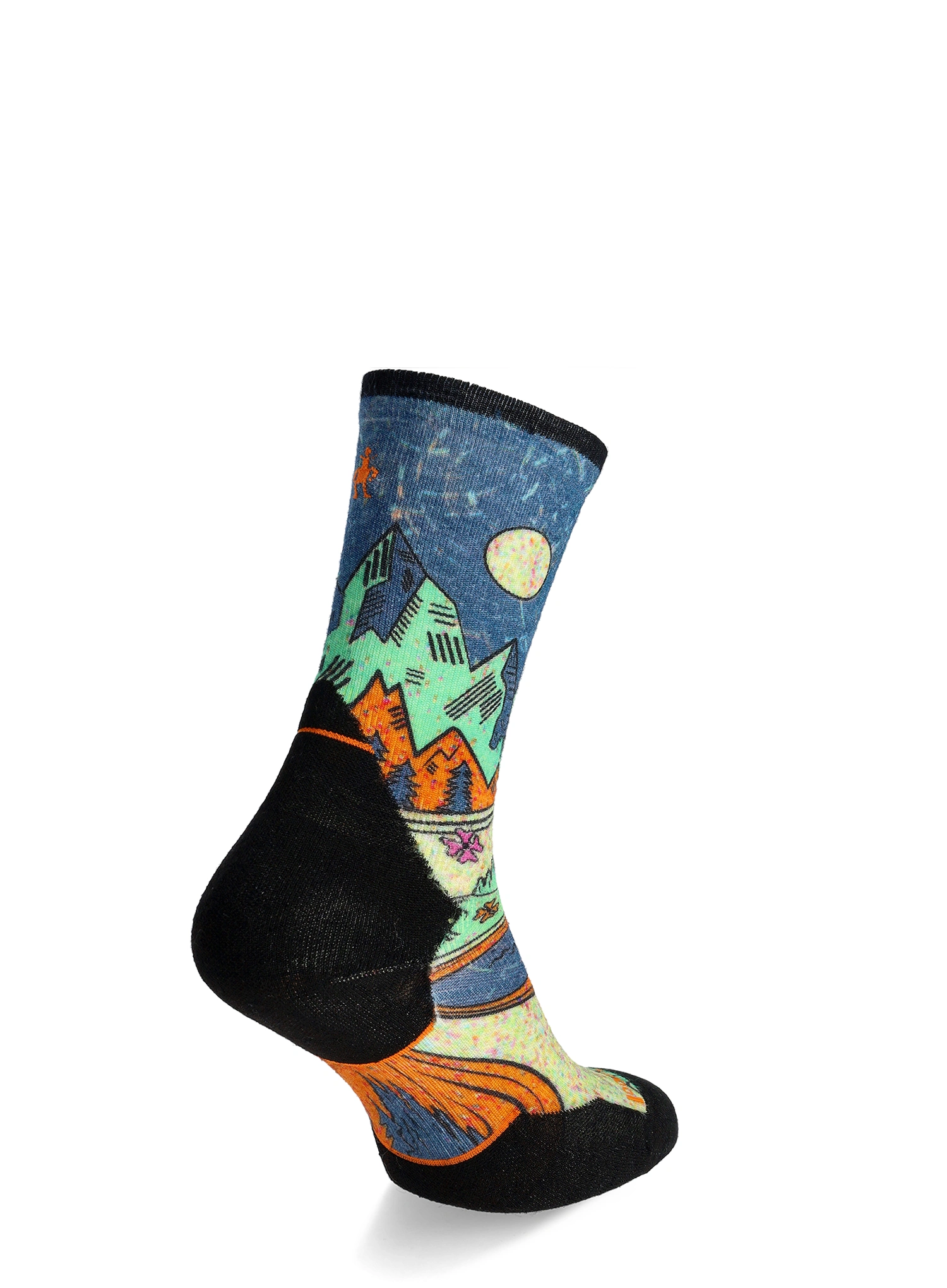 Běžecké ponožky dámské Smartwool Trail Run Targeted Cushion Mountain Print Crew Socks - twilight blue