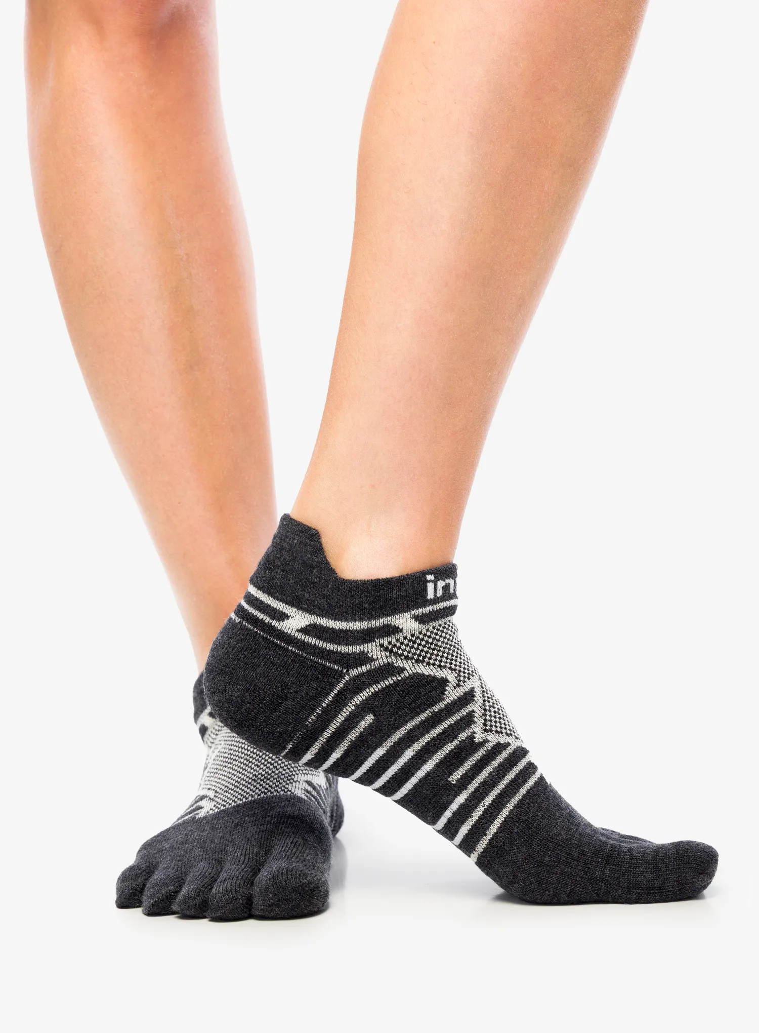 Běžecké ponožky Injinji Ultra Run No-Show Wool - slate/slate