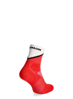 Běžecké ponožky Salomon Pulse Ankle - fiery red/vanilla ice/black