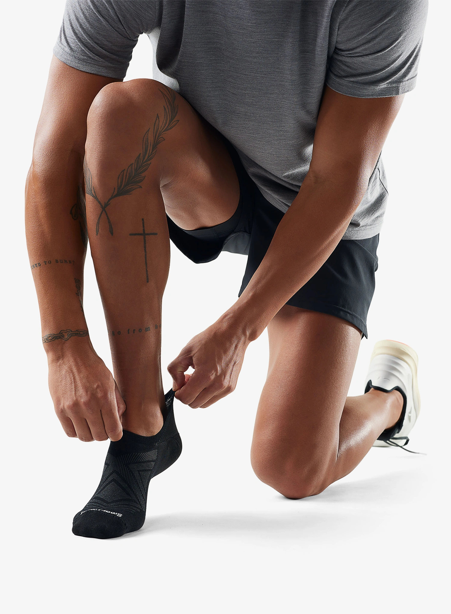 Běžecké ponožky Smartwool Run Zero Cushion No Show Socks - black