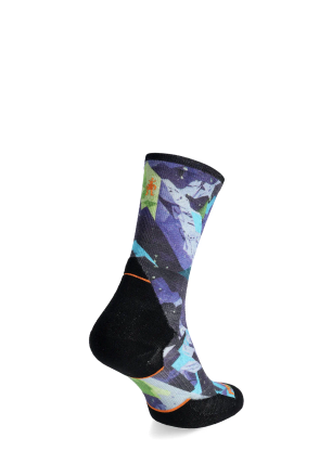 Běžecké ponožky Smartwool Trail Run Targeted Cushion Summit Sector Print Crew Socks - nightfall blue