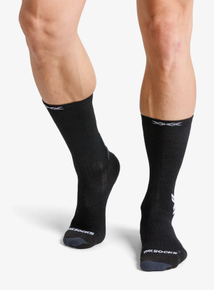 Běžecké ponožky X-Socks Run Discover Merino Crew - x black/light grey