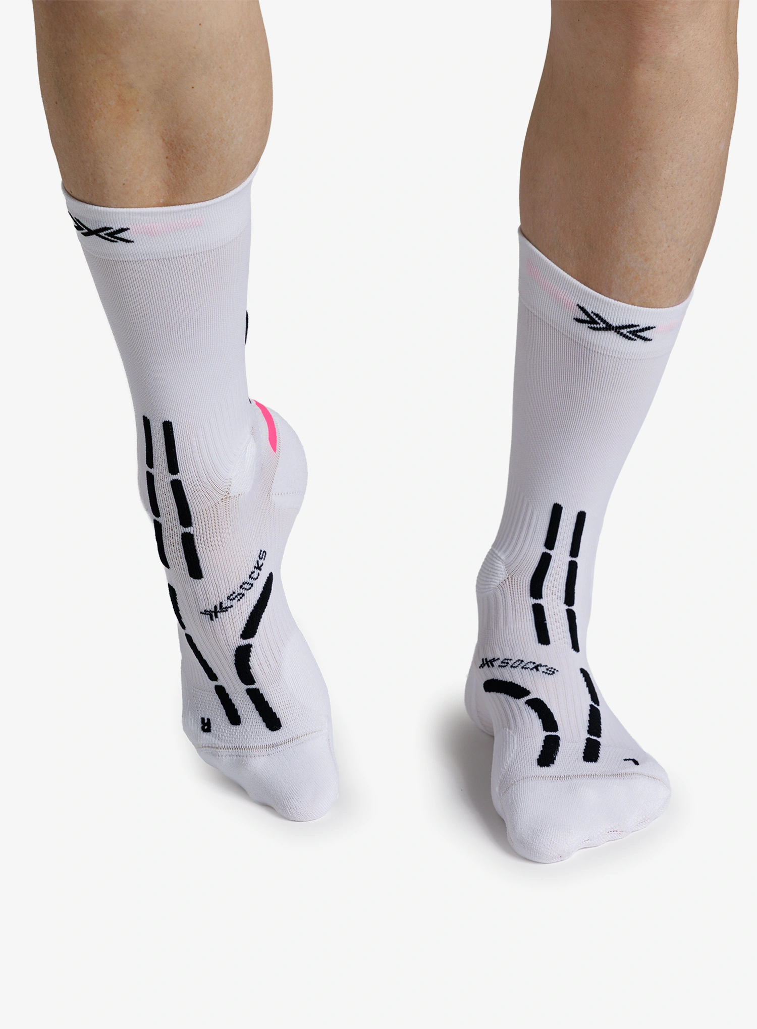 Běžecké ponožky X-Socks Trail Anatomix Crew - x white/x black