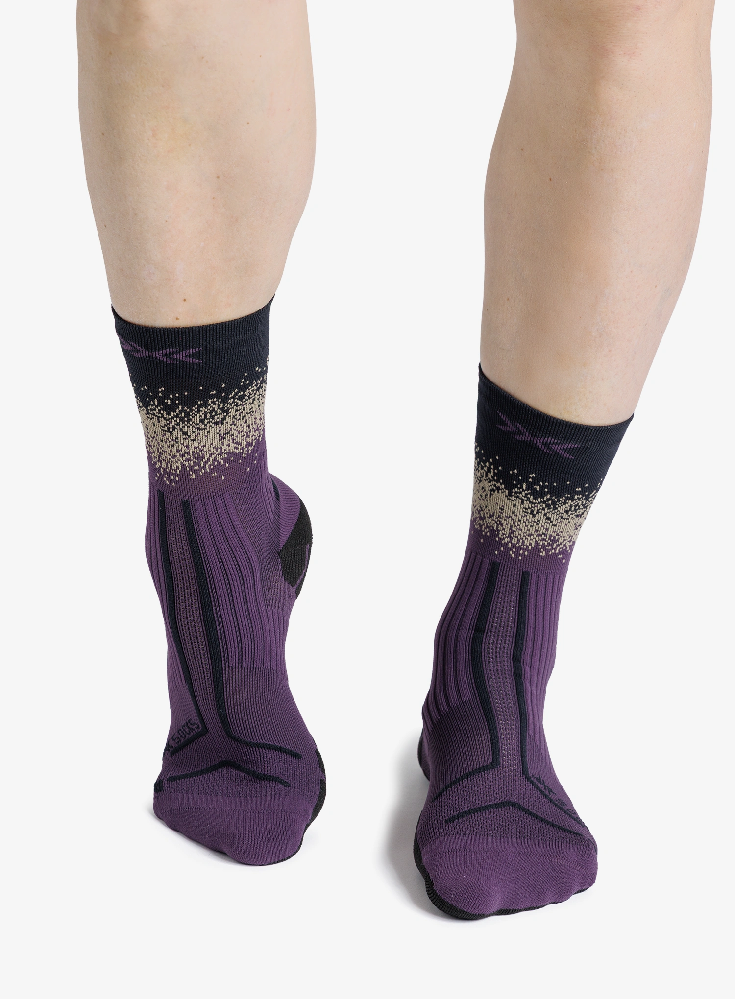 Běžecké ponožky X-Socks Trailrun Terraskin Perform Crew - deep purple/x black/sand