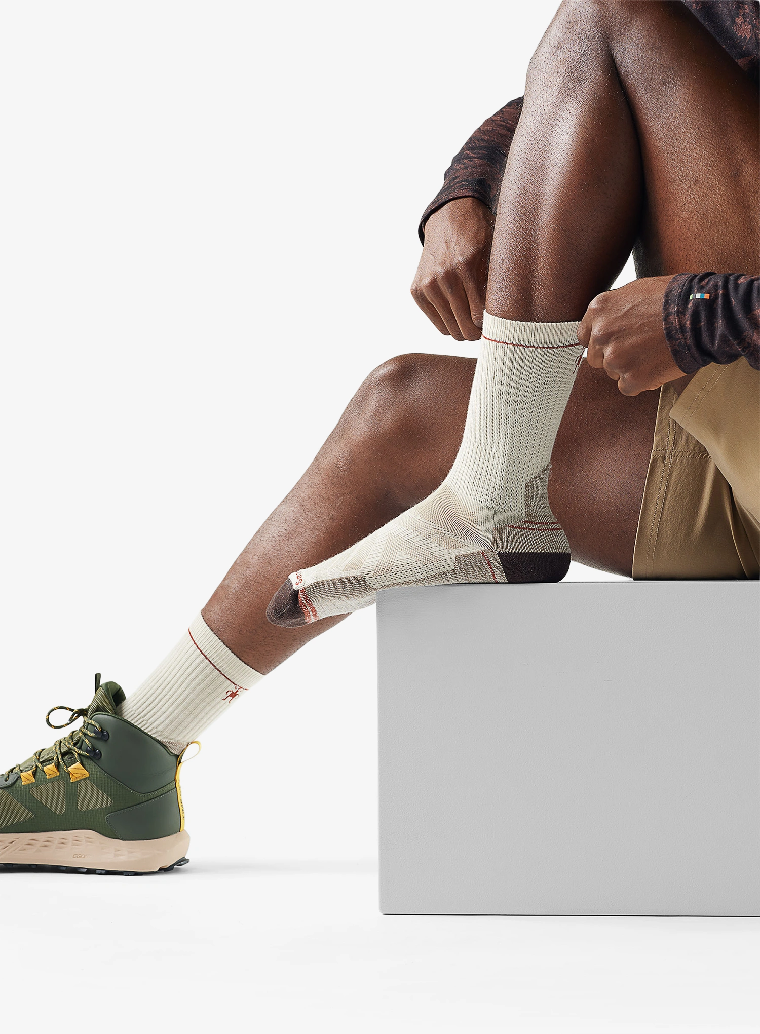 Merino ponožky Smartwool Hike Light Cushion Crew Socks - natural