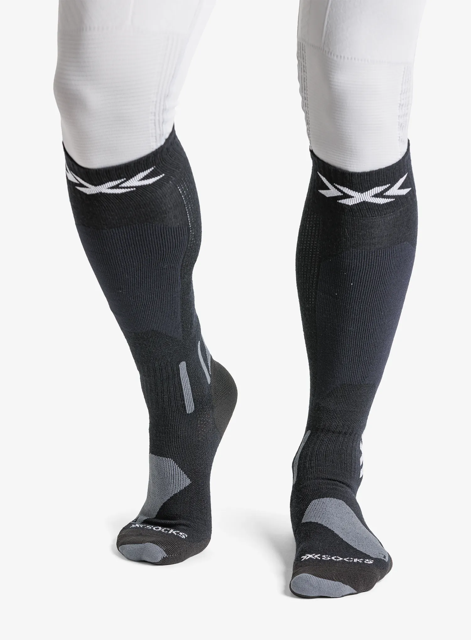 Lyžařské ponožky X-Socks Ski Discover Merino OTC - x black/grey