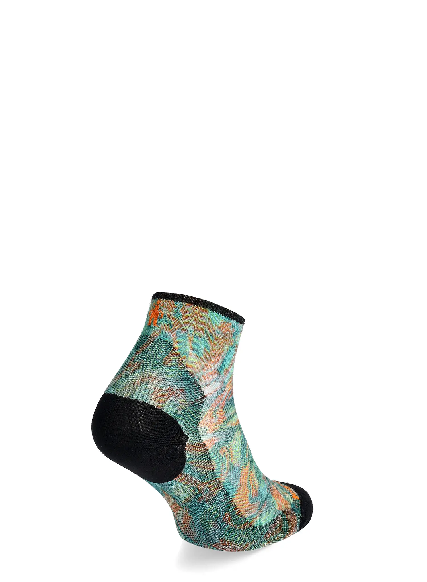 Cyklo ponožky Smartwool Bike Zero Cushion Jungle Music Print Ankle Socks - honey gold