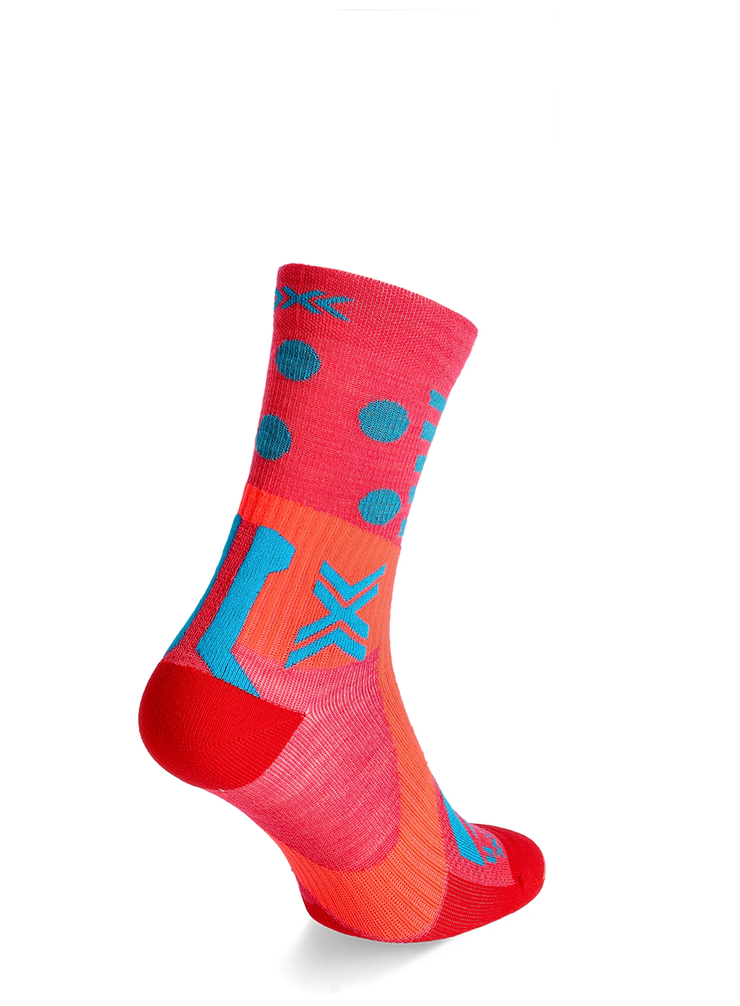 Cyklistické ponožky X-Socks Gravel Perform Merino Crew - sunset/twyce blue