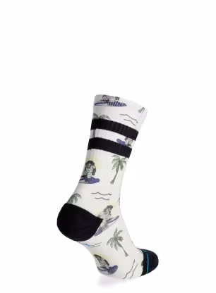 Ponožky Stance Surfin Monkey Crew - white