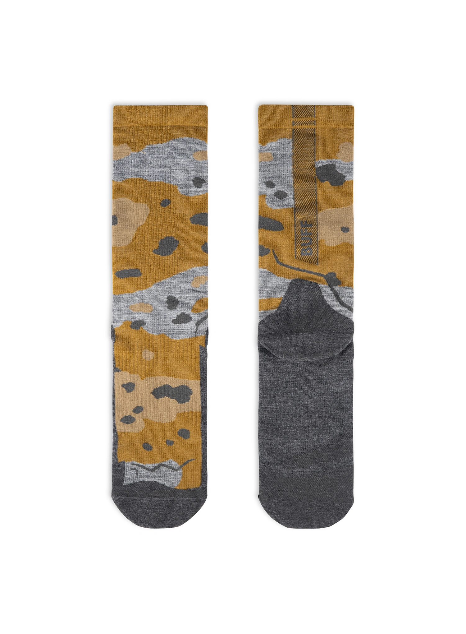 Turistické ponožky Buff Merino LIghtweight Crew Sock LWC2 - umber khaki