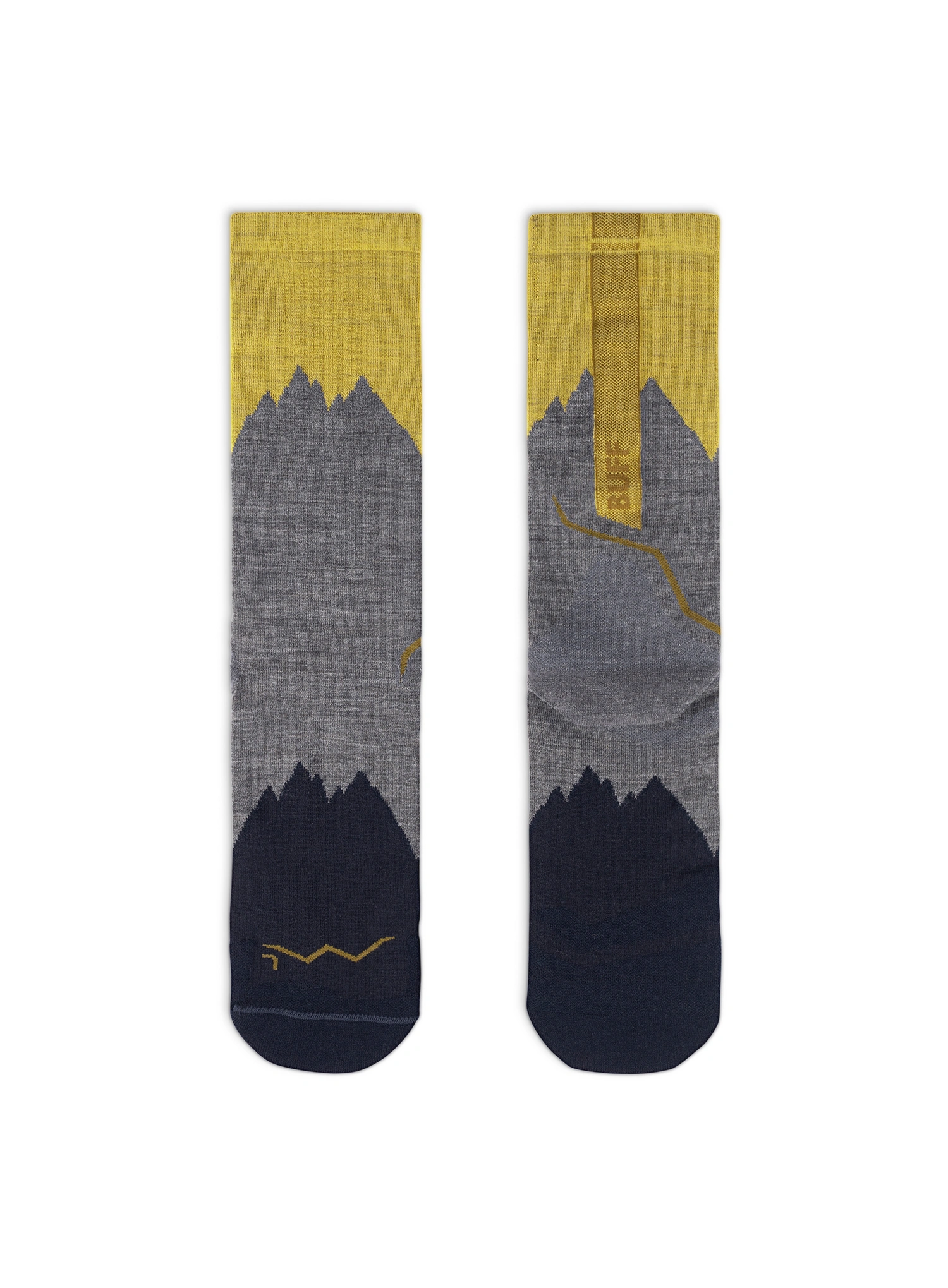 Turistické ponožky Buff Merino LIghtweight Crew Sock LWC3 - grey