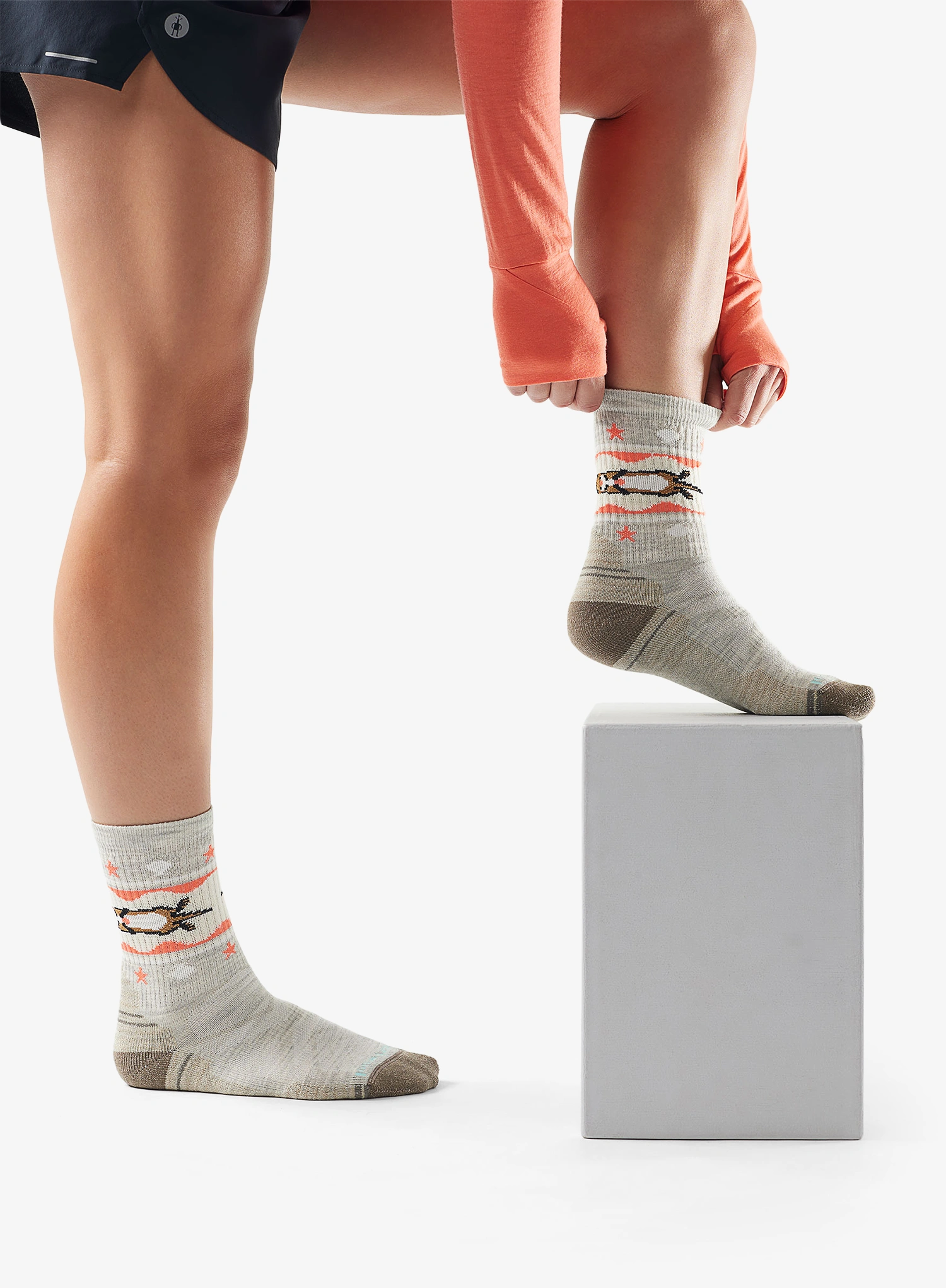 Ponožky na turistiku Smartwool Hike Light Cushion Otter Float Crew Socks - ash