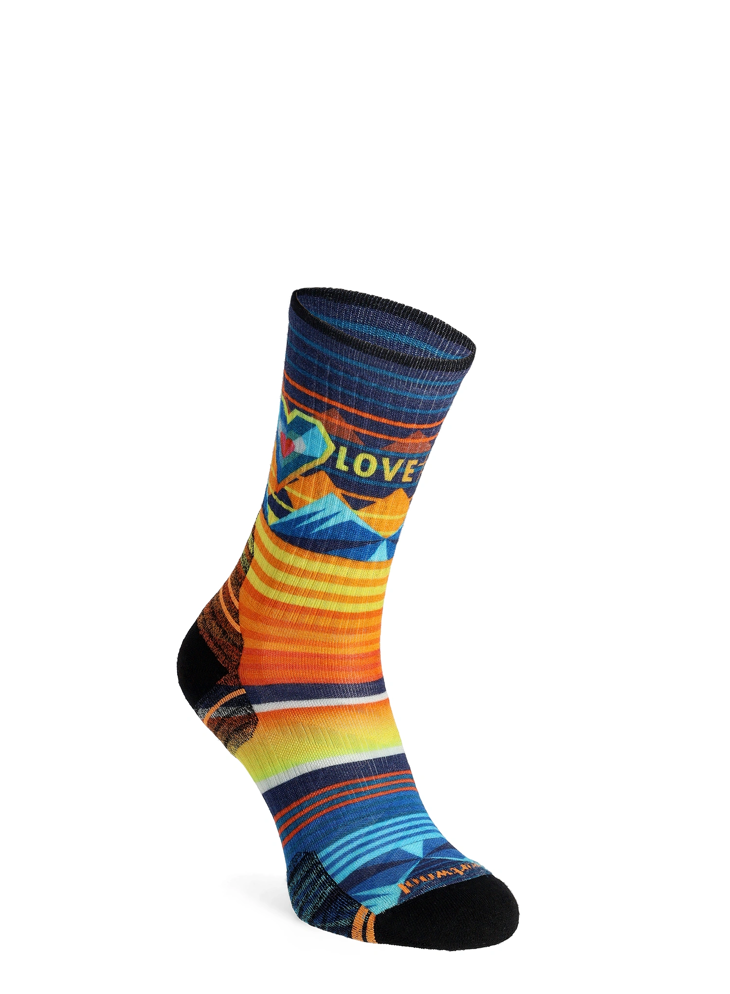 Turistické ponožky Smartwool Hike Targeted Cushion Open Hearts Print Crew Socks - multi color