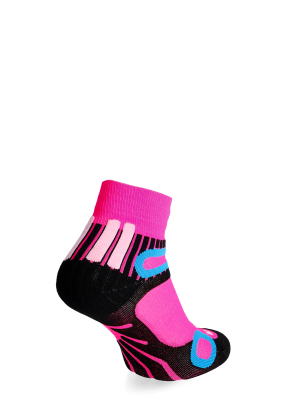Ponožky X-Socks Hike Discover Ankle - fluo pink frog