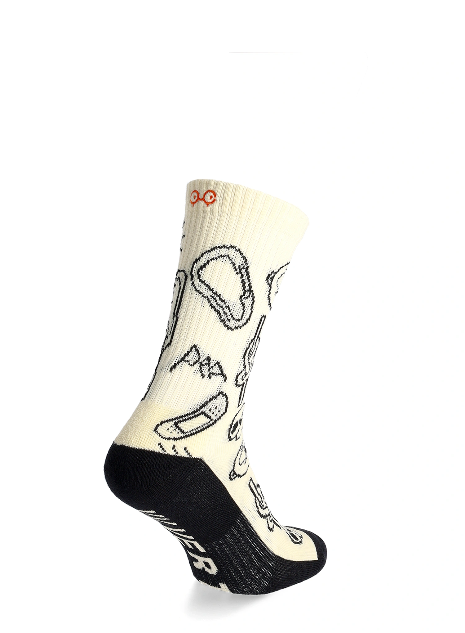 Ponožky Y&Y Vertical Climber Doodle - cream/black